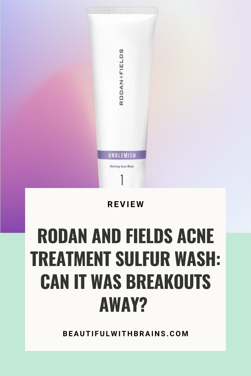 rodan and fields acne treatment sulfur wash