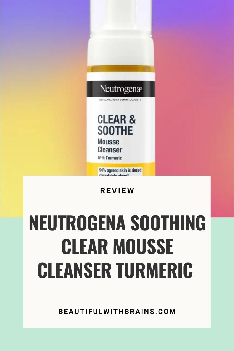 neutrogena soothing clear mousse cleanser turmeric reviews
