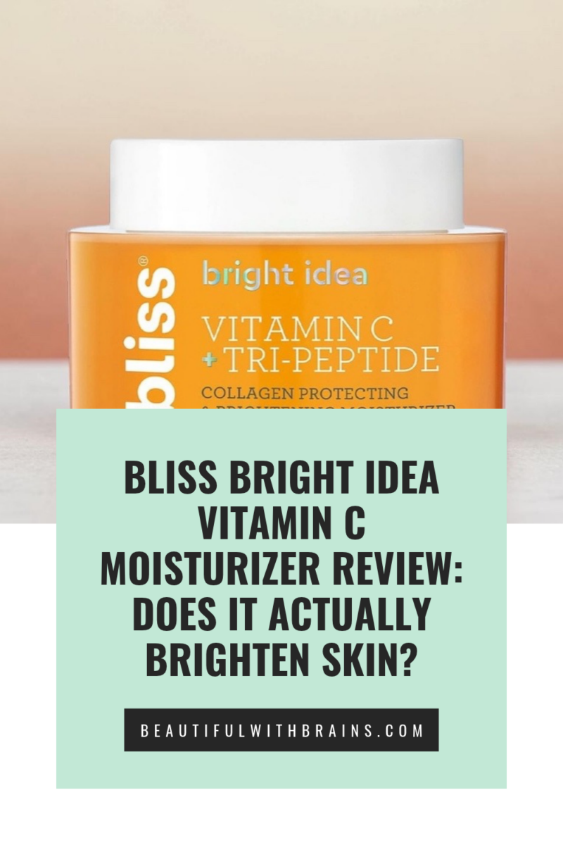 Bliss Bright Idea Vitamin C Moisturizer Review