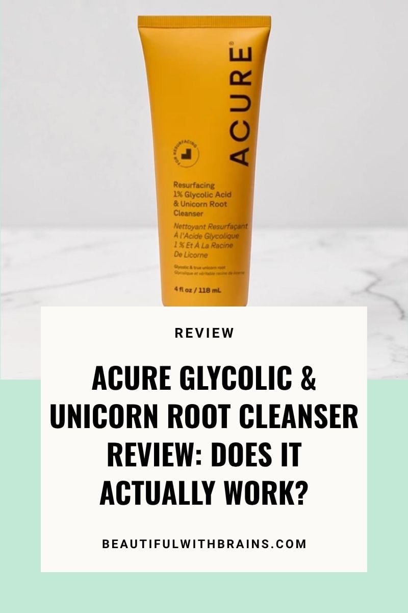 acure resurfacing glycolic unicorn root cleanser reviews